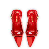 Ines Hi Pump in Scarlet Patent Leather