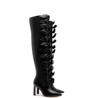 Larroudé for Jonathan Cohen: Tie Boot In Black Leather