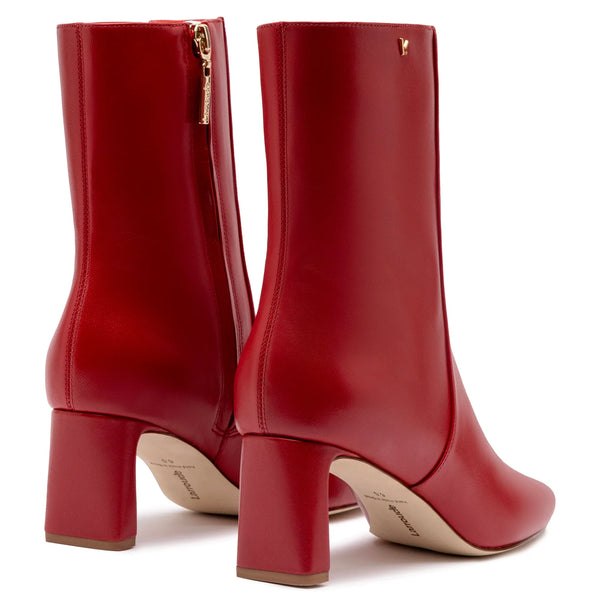 Alexis Bootie In Blood Red Leather