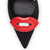 Larroudé x Libertine Lips Pump Lo In Black Fabric