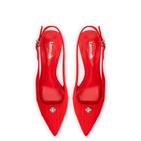 Maxine Pump In Red Fabric