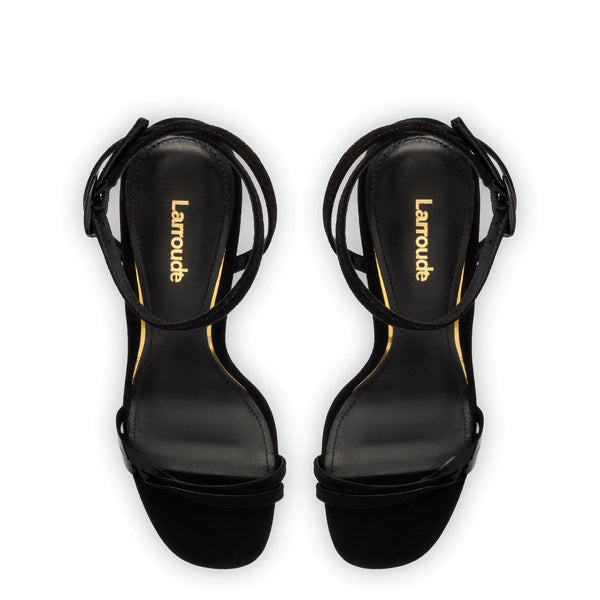 Vesper Sandal In Black Suede