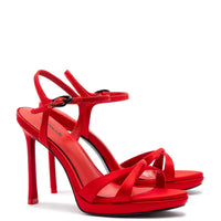 Angelina Sandal In Cherry Satin