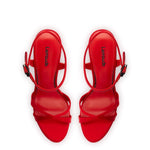 Angelina Sandal In Cherry Satin