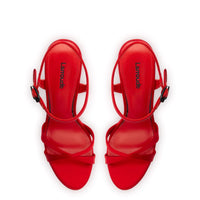 Angelina Sandal In Cherry Satin