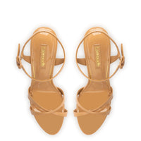 Angelina Sandal In Tan Patent Leather