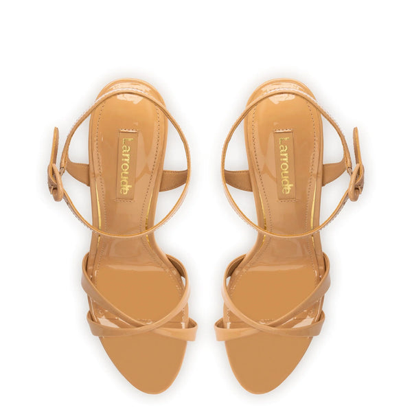 Angelina Sandal In Tan Patent Leather