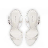 Angelina Sandal In White Satin