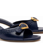 Verona Mule In Navy Leather