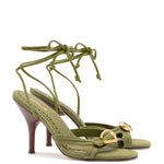 Verona Strappy Sandal In Seaweed Suede