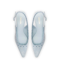 Florence Broderie Pump In Maya Denim