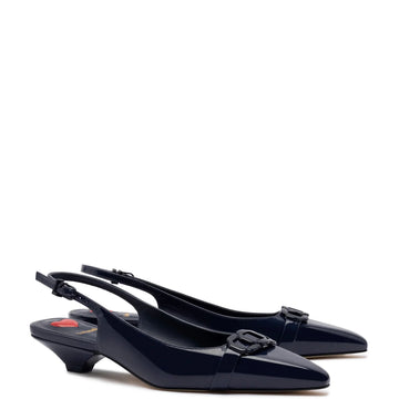 Franca Pump In Navy Patent Leather