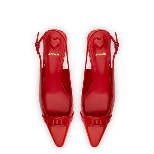 Franca Pump In Scarlet Patent Leather