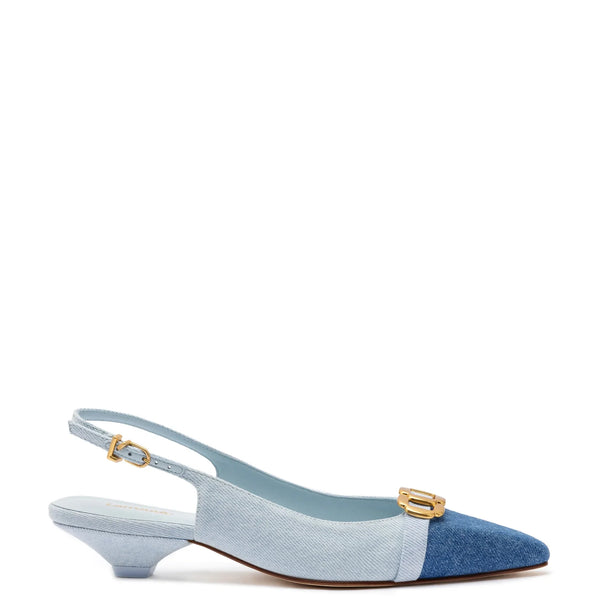 Franca Pump In Blue Denim