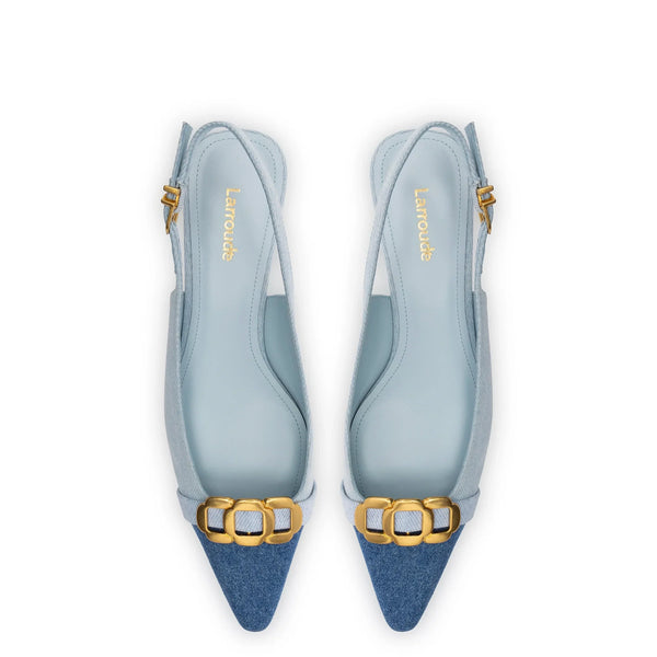 Franca Pump In Blue Denim