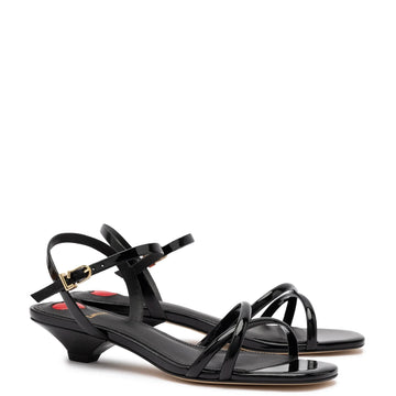 Charlotte Sandal In Black Patent Leather