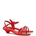 Charlotte Sandal In Scarlet Patent Leather