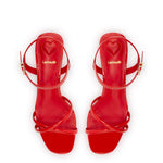 Charlotte Sandal In Scarlet Patent Leather