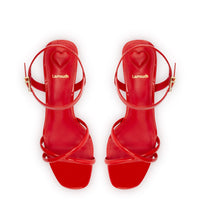 Charlotte Sandal In Scarlet Patent Leather