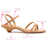 Charlotte Sandal In Tan Patent Leather