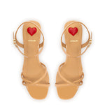 Charlotte Sandal In Tan Patent Leather