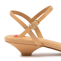 Charlotte Sandal In Tan Patent Leather