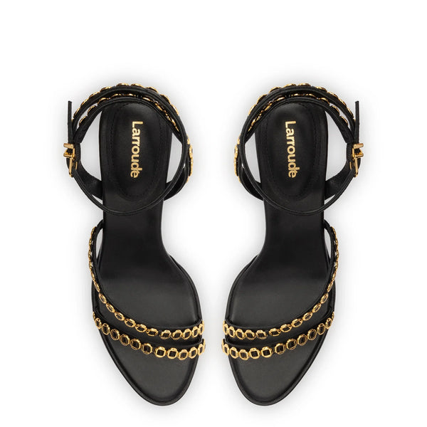 Milanina Mini Sandal In Black Leather