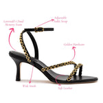 Milanina Mini Sandal In Black Leather