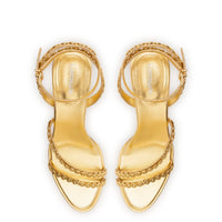 Milanina Mini Sandal In Gold Metallic Leather