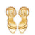 Milanina Mini Sandal In Gold Metallic Leather