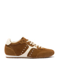 Stella Sneaker In Russet Suede and Ivory Leather