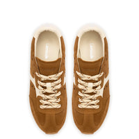 Stella Sneaker In Russet Suede and Ivory Leather