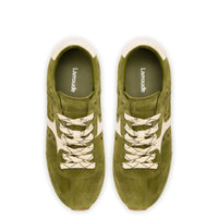 Stella Sneaker In Seaweed Suede and Ivory Leather