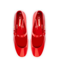 Blair Flatform In Scarlet Patent Leather