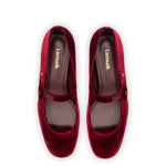 Blair Flatform In Wine Velvet