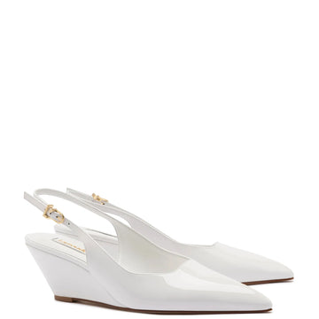 Loulou Pump In White Patent Leather