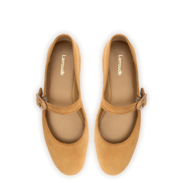 Verona Ballet Flat In Peanut Suede