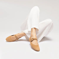 Verona Ballet Flat In Peanut Suede