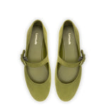 Verona Ballet Flat In Seaweed Suede