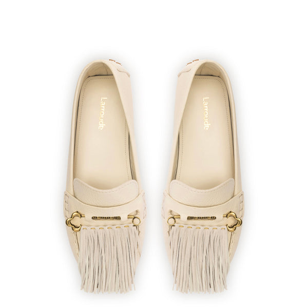 Joy Mocassin In Ivory Leather