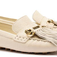 Joy Mocassin In Ivory Leather