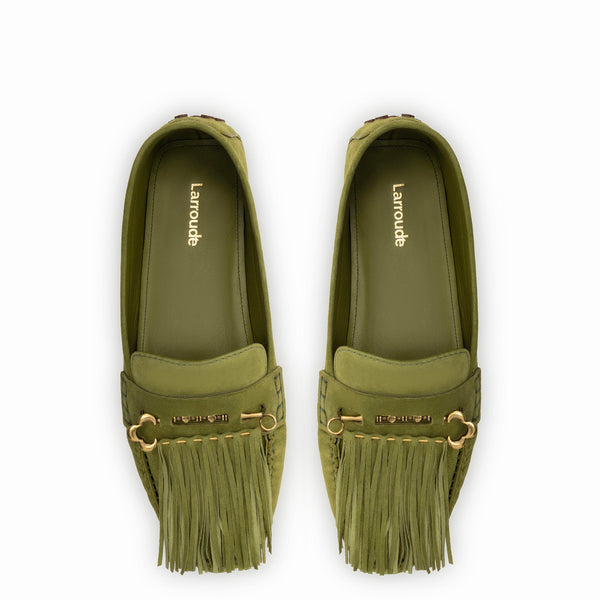 Joy Mocassin In Seaweed Suede