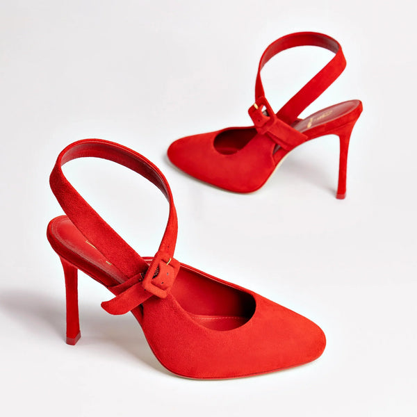 Deena By Larroudé Pump In Red Suede