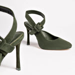 Deena By Larroudé Pump In Deep Olivine Suede