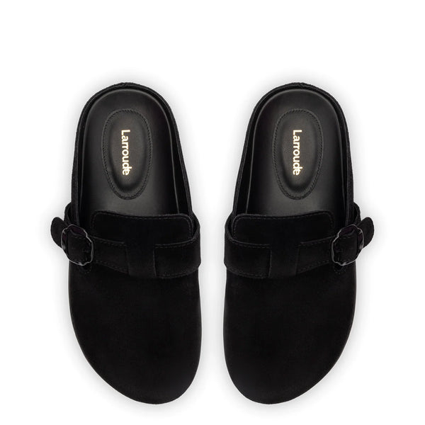 Milan Clog In Black Suede