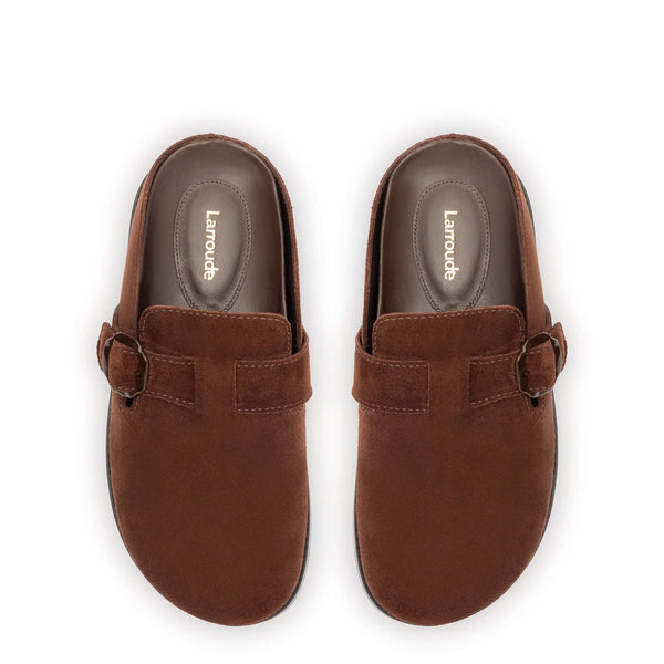 Milan Clog In Brown Suede