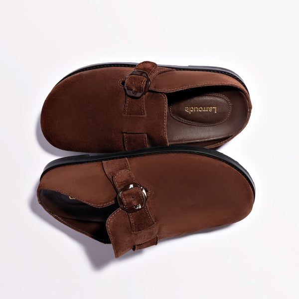 Milan Clog In Brown Suede