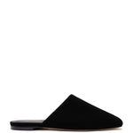 Venice Flat Mule and Pouch Kit In Black Suede