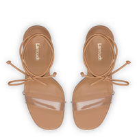 Gloria Sandal In Tan Leather and Vinyl