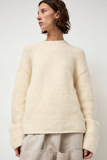 Lauren Manoogian Vello Crewneck in Raw White